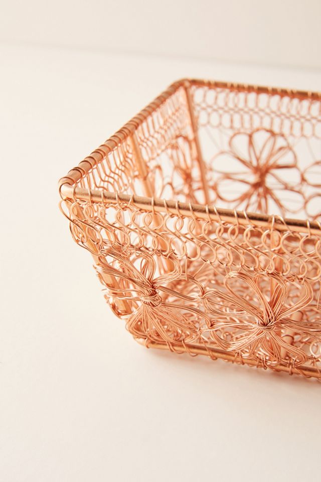 Copper Floral Basket #1