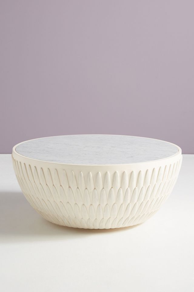 Feather Collection Drum Coffee Table #1