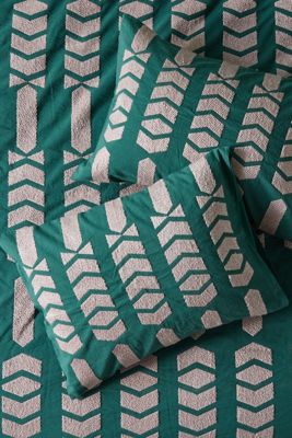 Embroidered Minerva Shams, Set of 2