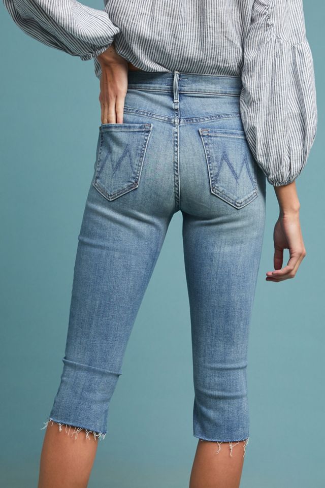 MOTHER The Stunner Knicker High-Rise Frayed Jeans #1