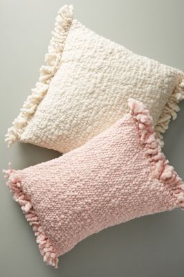 Fringed Knit Pillow