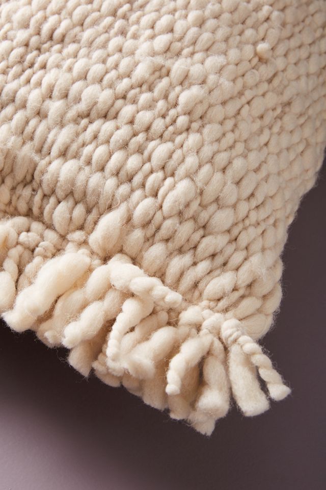 Fringed Knit Pillow #3