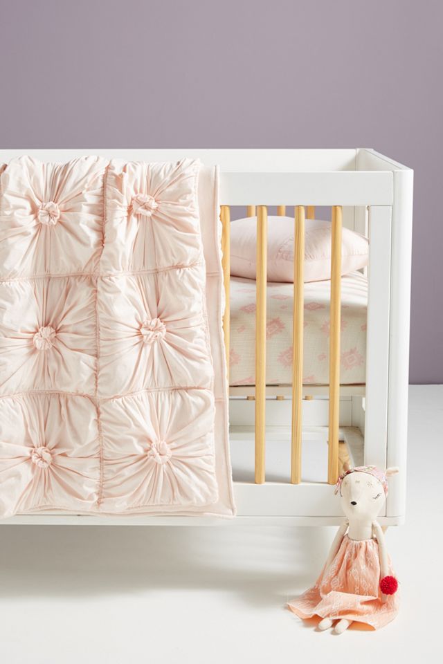 Organic Rosette Toddler Quilt #1