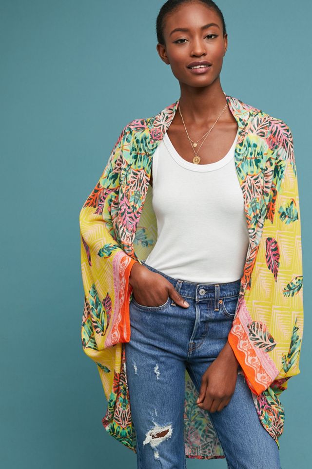 Falling Leaves Cocoon Kimono #2