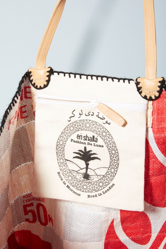 En Shalla Large Checkered Tote Bag #2