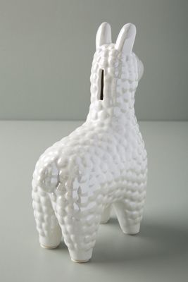 Ceramic Llama Coin Bank
