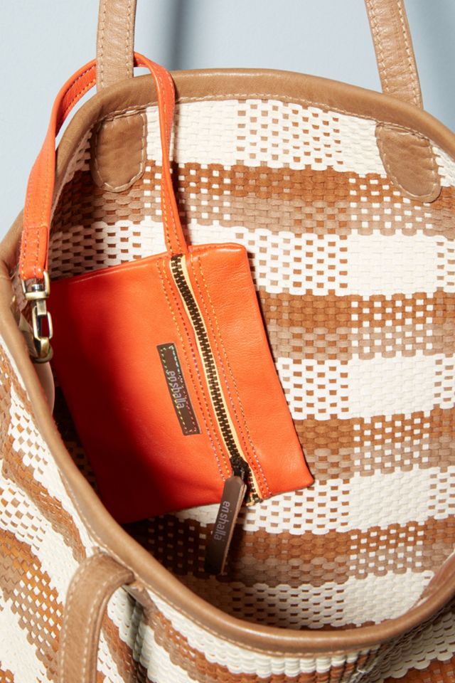 En Shalla Woven Leather Tote Bag | Anthropologie