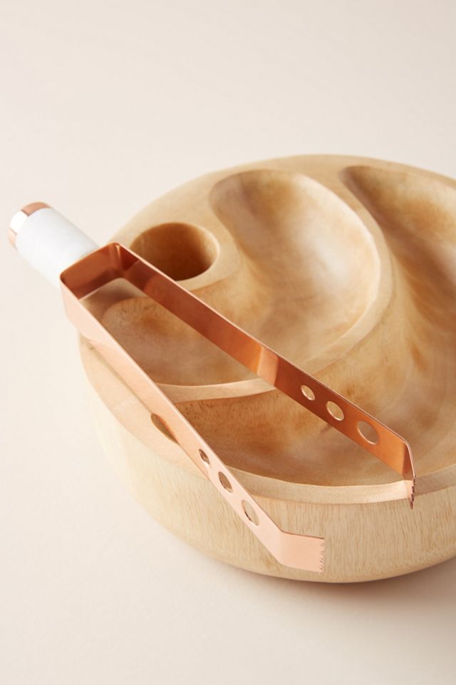 Crescent Serving Dish + Tongs Set #1