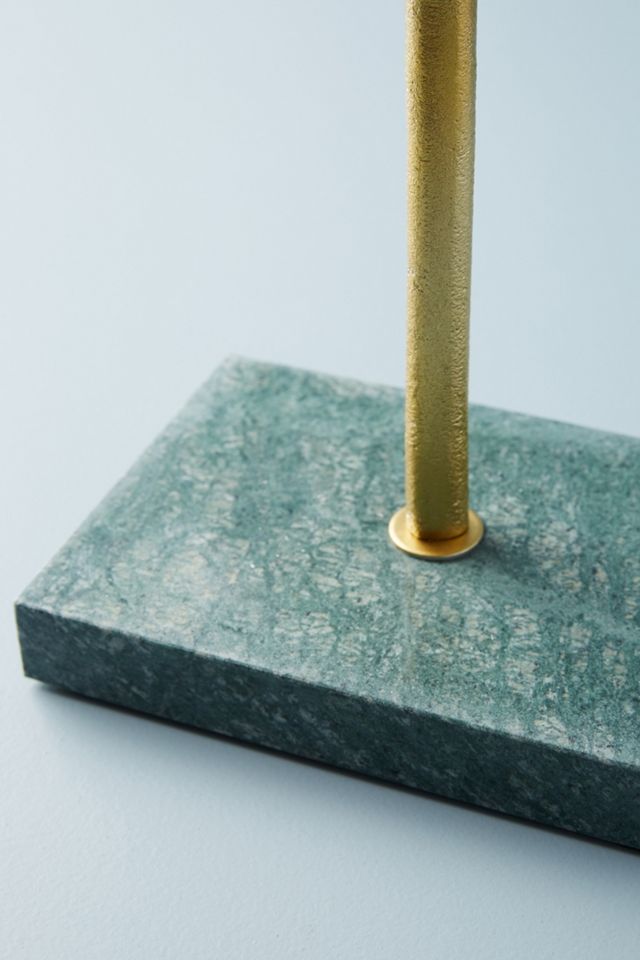 Gilded Marble Obelisk Decorative Object #2