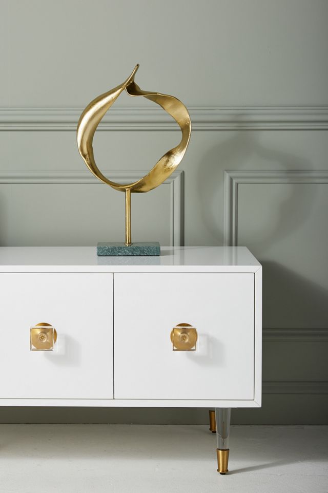 Gilded Marble Obelisk Decorative Object #3