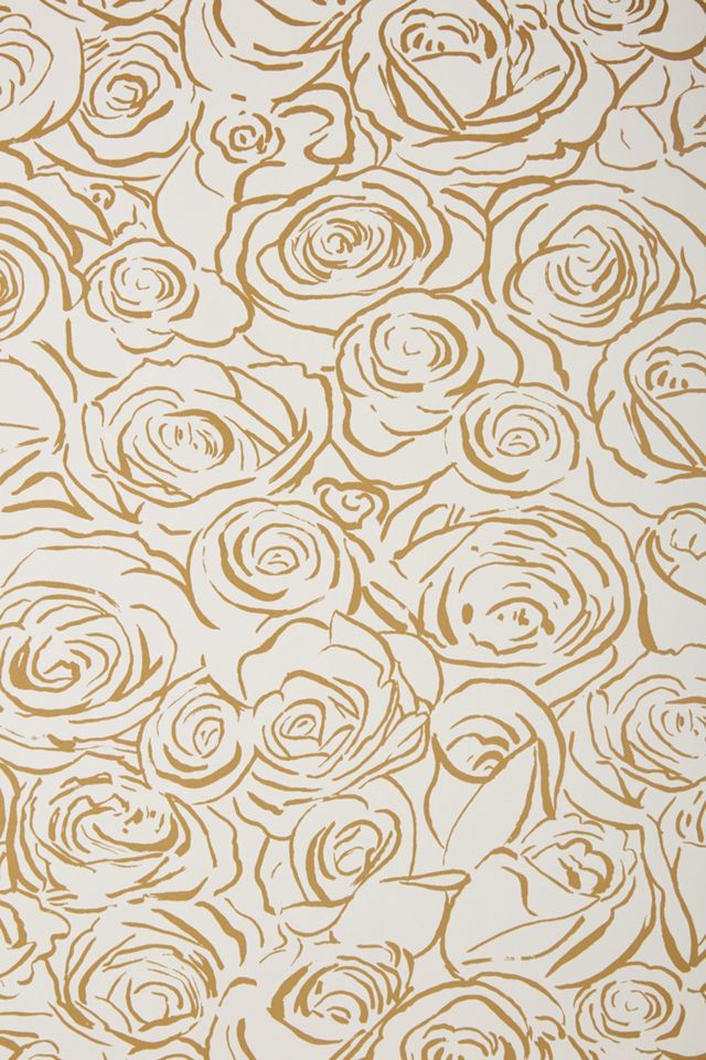 Golden Roses Wallpaper | AnthroHome