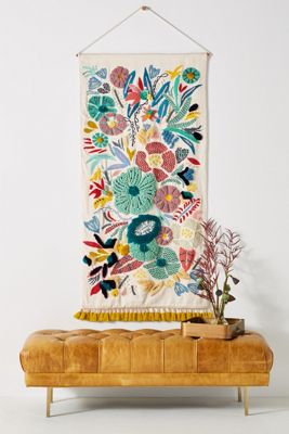 Embroidered Cleo Wall Hanging