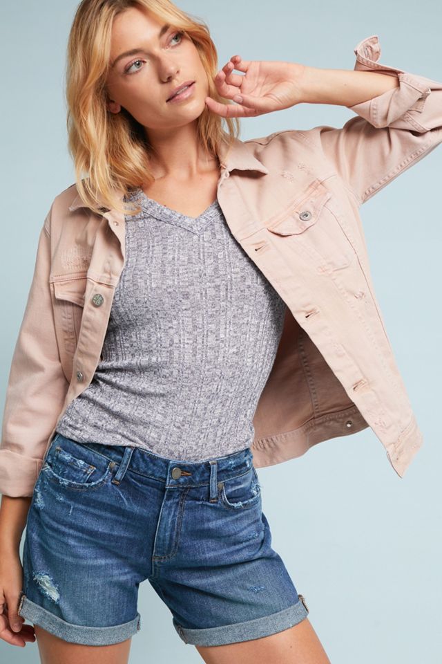 Paige Parker High-Rise Denim Shorts #2