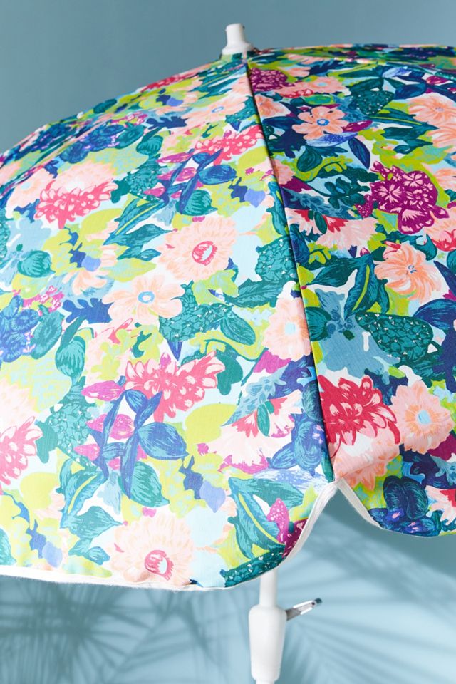 anthropologie patio umbrella Gables Floral Outdoor Umbrella