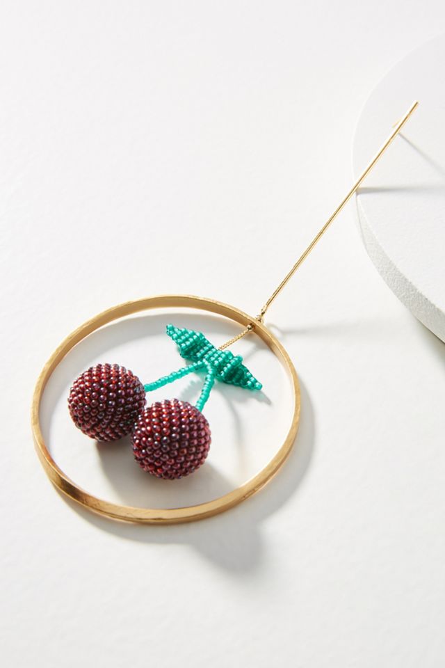 Swinging Cherry Drop Earrings #1