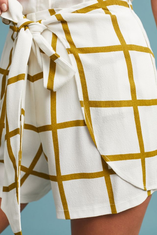 Helene Checked Wrap Shorts #2