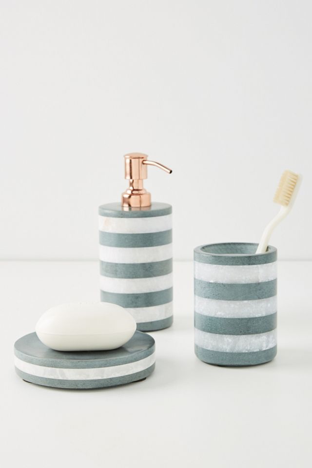 Striped Stone Bath Collection #6
