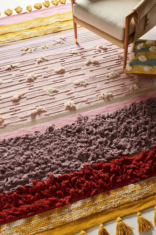 All Roads Texture-Striped Flatweave Rug #1