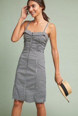 maeve ruched gingham dress Maeve Dress by Rails