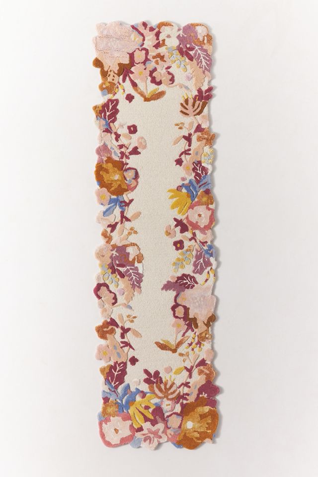 Jardin Printed Wool Blend Floral Rug #4
