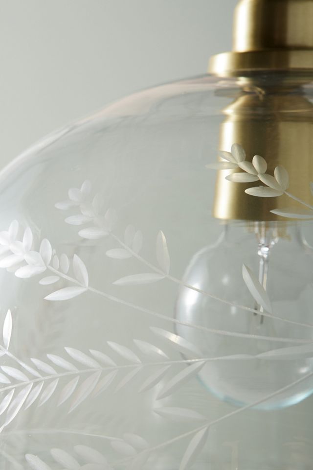 Etched Globe Pendant #2