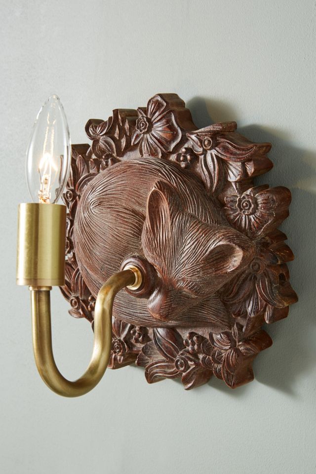 English Garden Fox Sconce #1