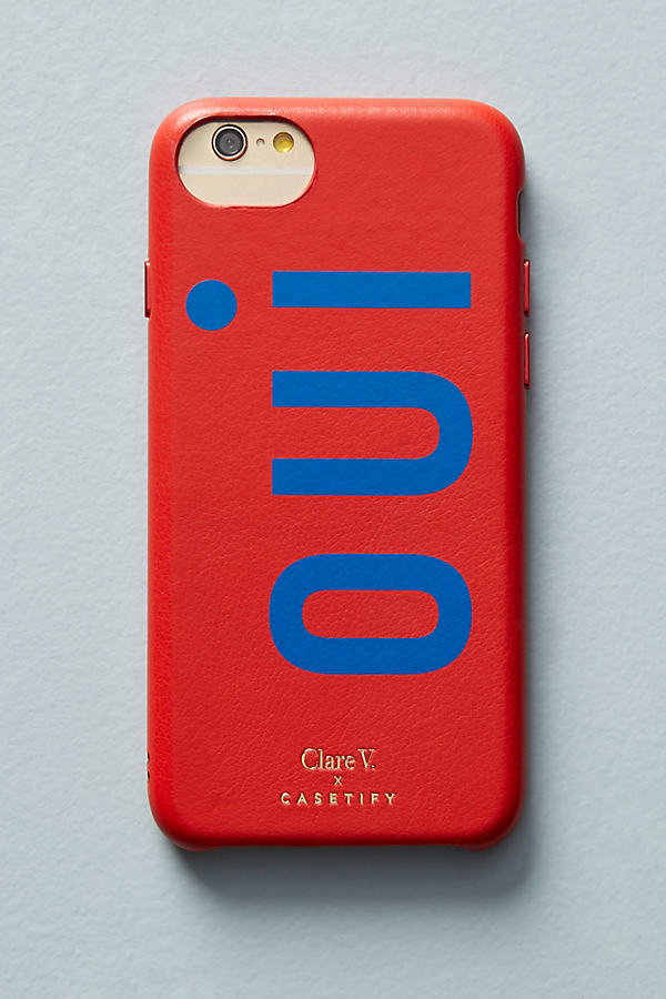 Casetify Clare V. X  Oui Leather Iphone Case By  In Red Size S