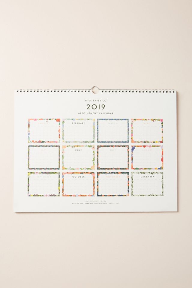 Rifle Paper Co. Horizontal Appointment Calendar AnthroLiving