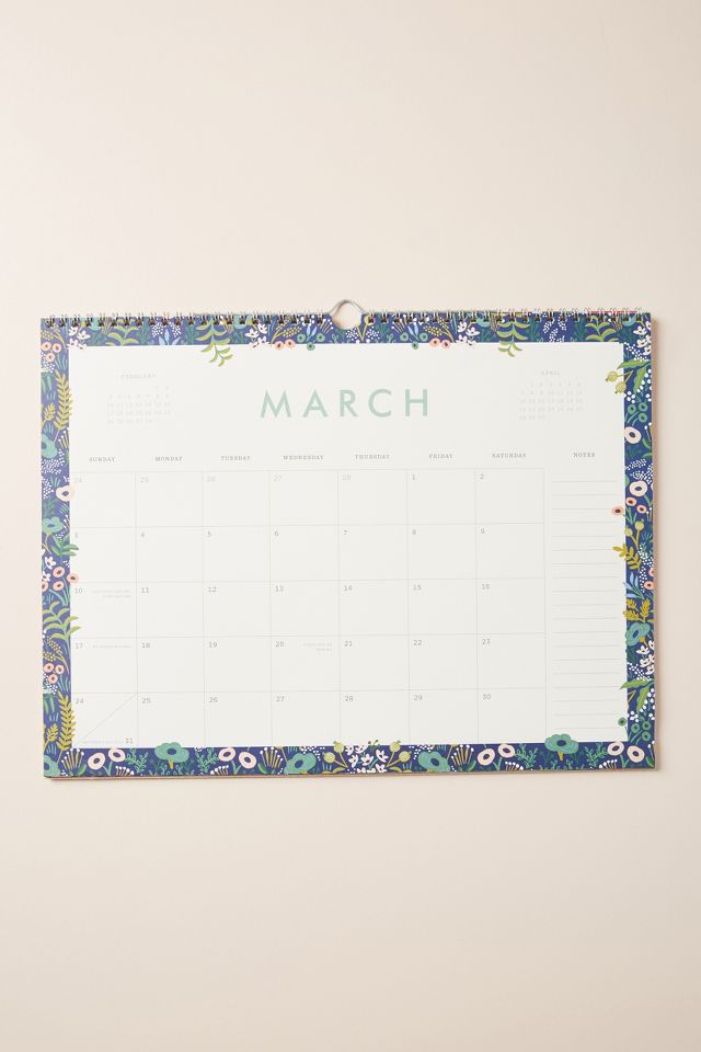 Rifle Paper Co. Horizontal Appointment Calendar AnthroLiving