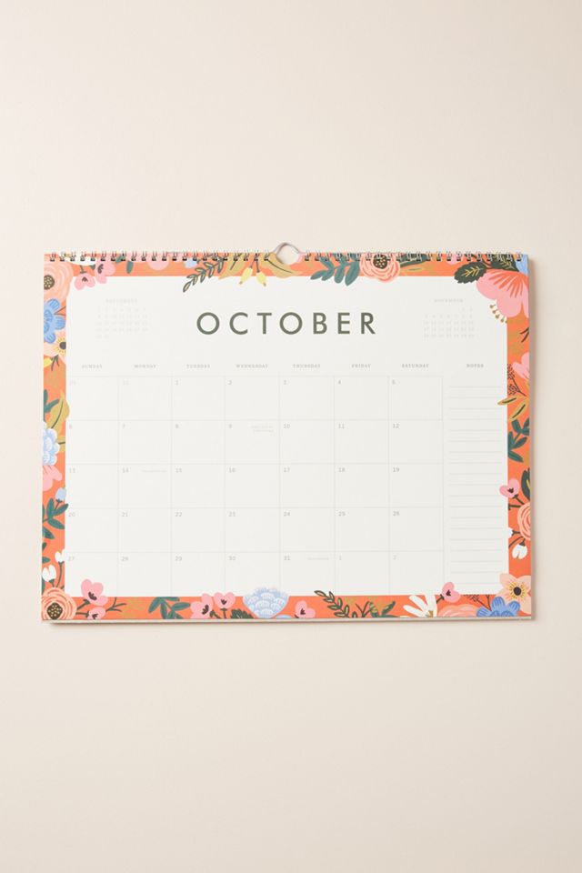 Rifle Paper Co. Horizontal Appointment Calendar Anthropologie