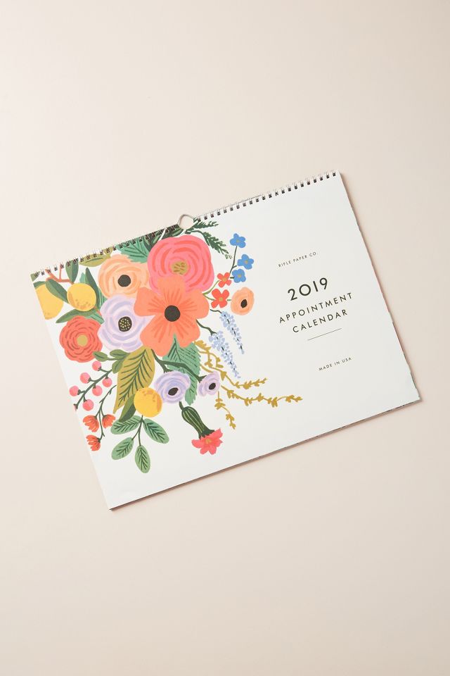 Rifle Paper Co. Horizontal Appointment Calendar AnthroLiving