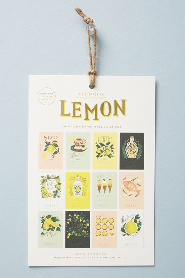 Rifle Paper Co. Lemons 2019 Calendar #4