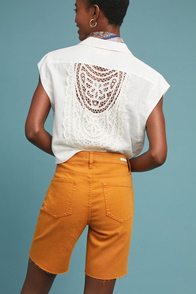 Pilcro Mid-Rise Denim Bermuda Shorts #1