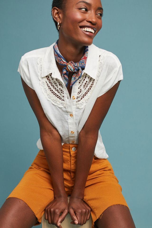 Pilcro Mid-Rise Denim Bermuda Shorts #3