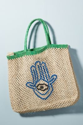 CRETE TRADING INC - Organic Cotton Tote Bag Hamsa