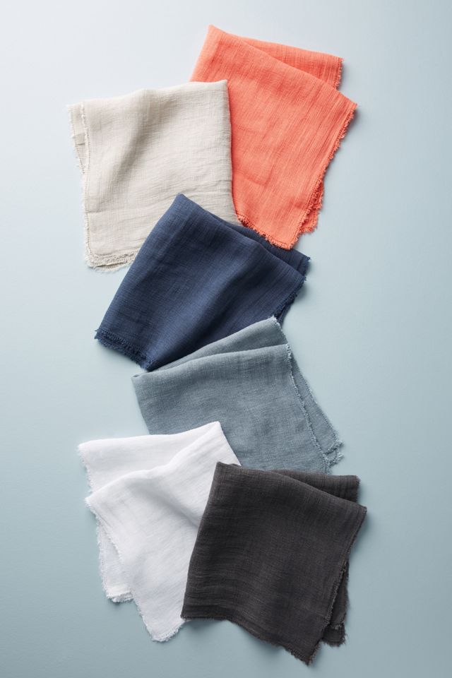Frayed Linen Napkins, Set of 4 #1