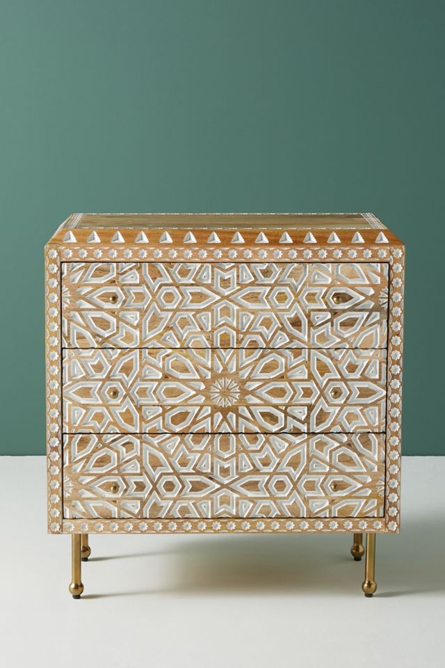 Handcarved Albaron Three-Drawer Dresser #1