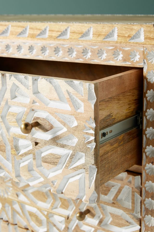 Handcarved Albaron Three-Drawer Dresser #3