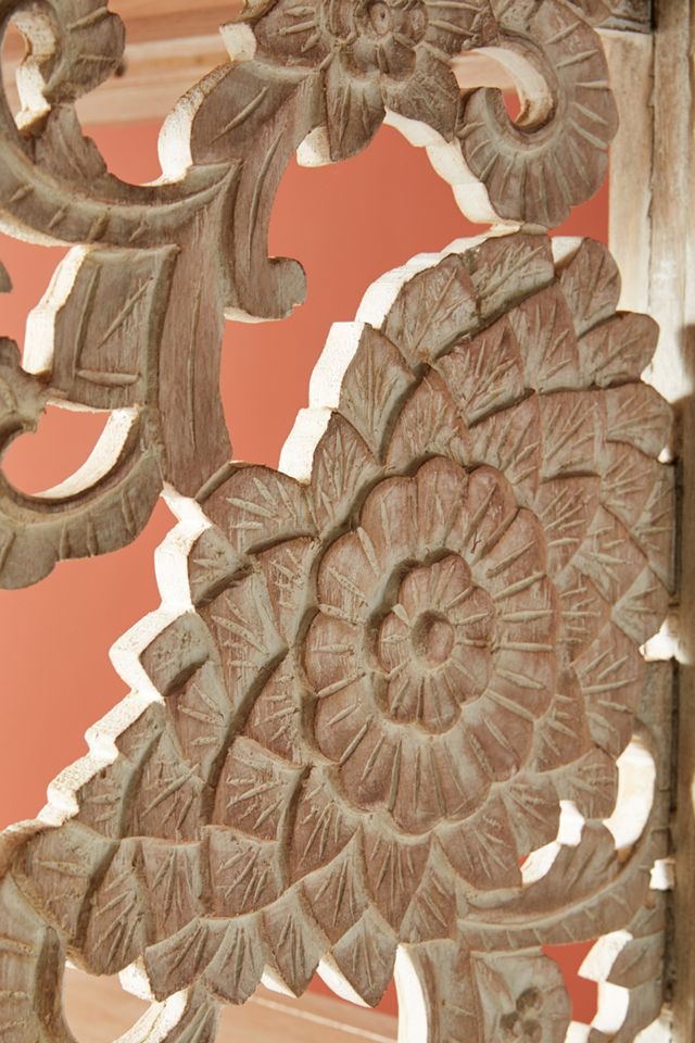 Handcarved Lotus Bookshelf #3