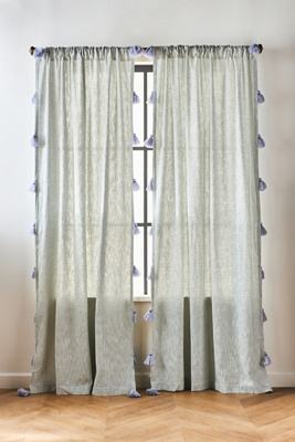 Anthropologie Mindra Stripe Curtain