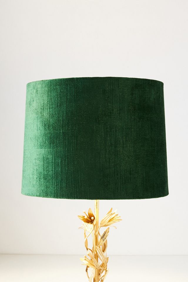 Green and white store lamp shade