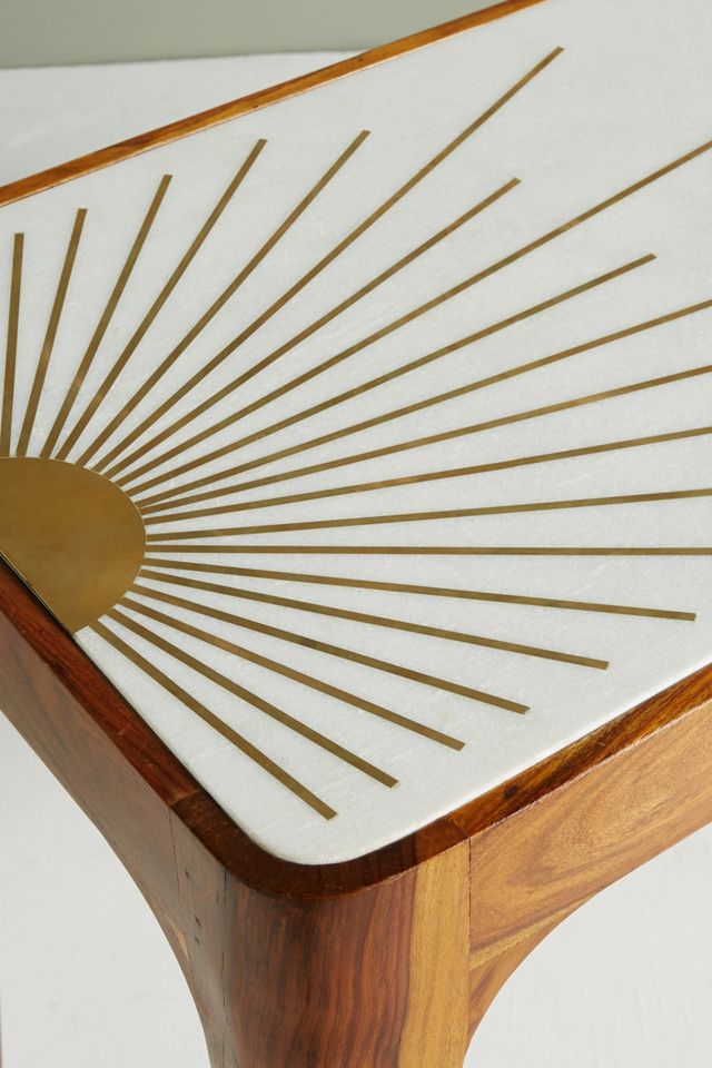 Brass Starburst Console Table #3