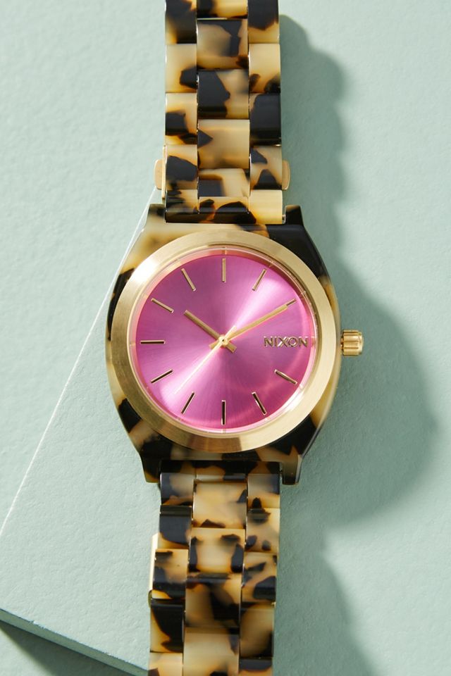 Nixon Pink Tortoise Watch | Anthropologie