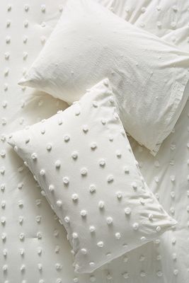 Anthropologie Tufted Makers Shams, Set Of 2 By  In White Size S2kngsham