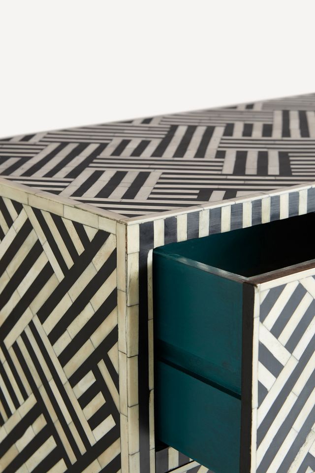 Optical Inlay Nine-Drawer Sideboard #3