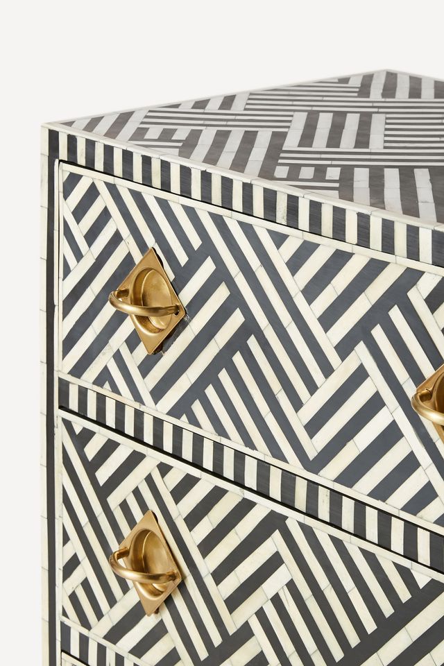 Optical Inlay Nine-Drawer Sideboard #4