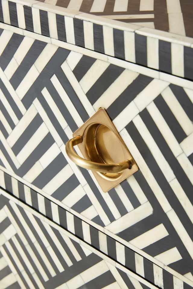 Optical Inlay Nine-Drawer Sideboard #5