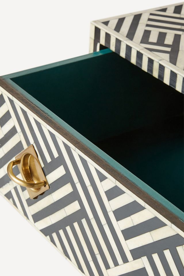 Optical Inlay Nine-Drawer Sideboard #7