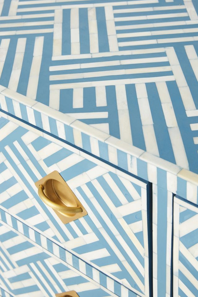 Optical Inlay Nine-Drawer Sideboard #3