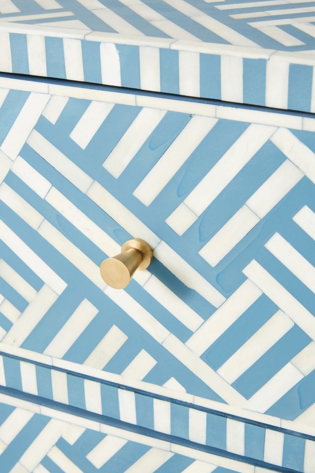 Optical Inlay Nine-Drawer Sideboard #4